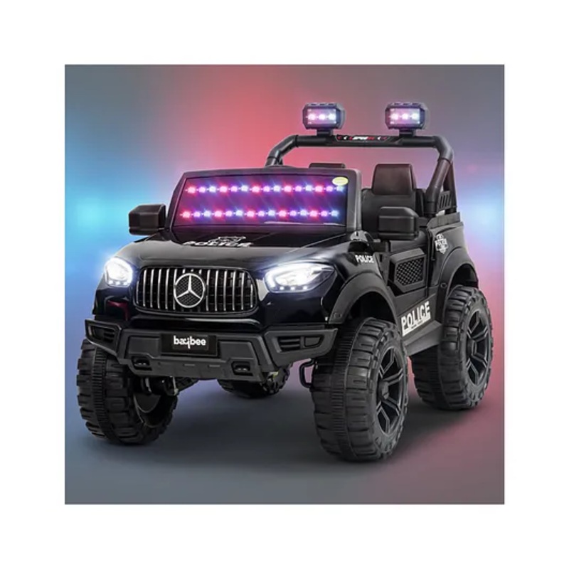 Baybee Renegade Rechargeable Battery Operated Jeep for Kids, Ride on Toy Kids Car with Light & Music | Baby Big Battery Car | Electric Jeep Car for Kids (Painted Black)