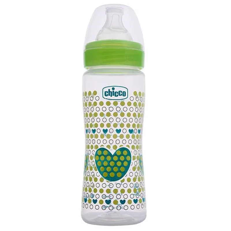 Chicco Well-Being Fast Flow Feeding Bottle Green – 330 ml