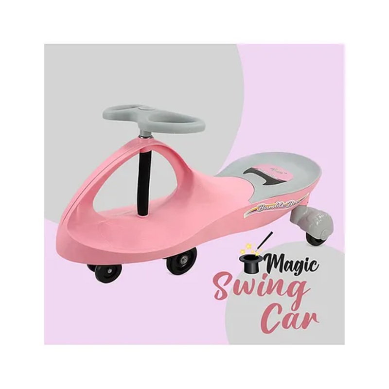 Dash Magic Swing Car Ride-On Toy for Kids  Smooth Steering, Comfortable Seat, No Battery or Pedals  Durable Plastic Twister Ride for Boys & Girls (Pink, 1 Years+)