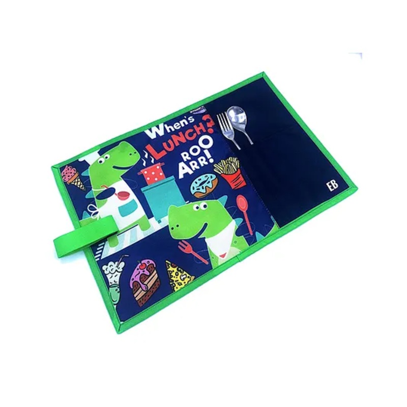 Echo Boomers Blue Dinosaurs Printed Stain Resistant Placemats Waterproof Tablemats for Kids Teenagers – Blue