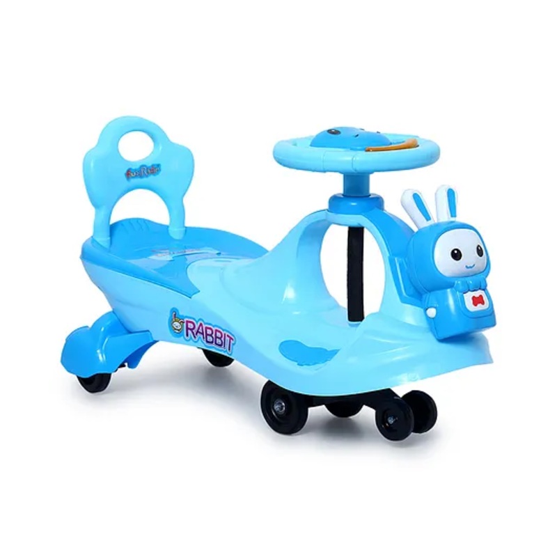 Funride Bunny Swing Car Ride On With Light & Music – Blue