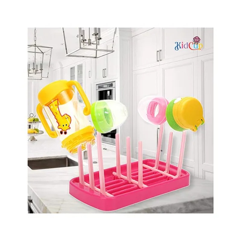 Kidcup Bottle Organizer Cum Drying Rack – Pink