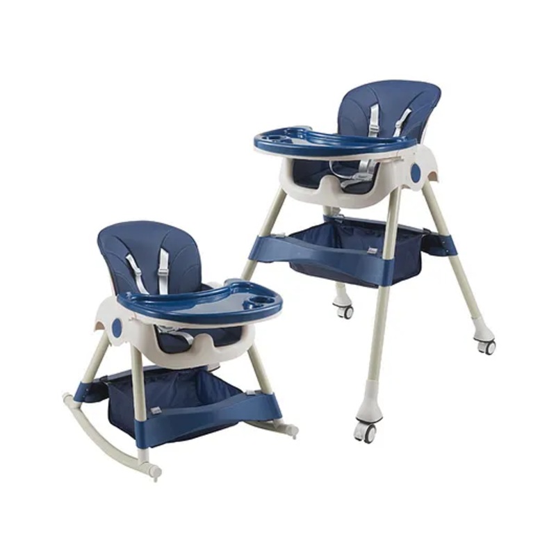 Kiddery Baby Dining Chair 4in1 Convertible And Adjustable Folding Baby Chair  Blue