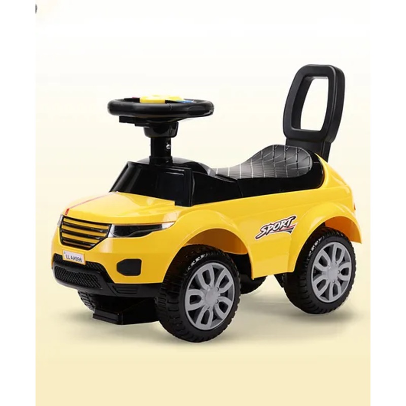 LuvLap Starlight Ride-On Car for Kids with Music & Horn Steering, Push Car with Backrest, Safety Guard, Under-Seat Storage, Big Wheels, for 1 to 3 Years Up to 25kg  Yellow