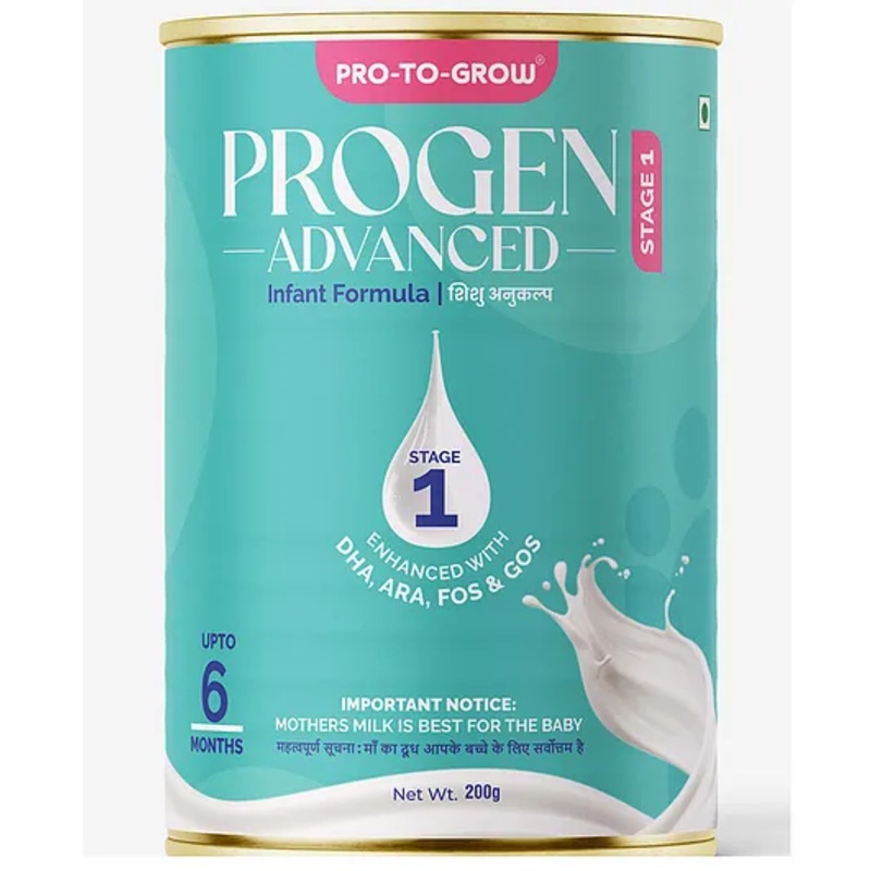 Pro To Grow Progen Advanced Stage 1 Infant Formula | Best Baby Milk Powder with DHA, ARA & Prebiotics (200g)