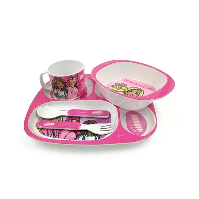 Superware Melamine Kids  Dinner Set- Barbie-Wispy Forest  ( Set of 5 )