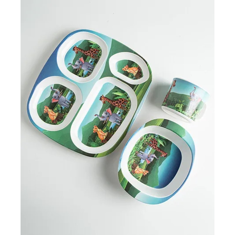 Superware Melamine Kids Dinner Set – Wild Animal ( Set of 3 )
