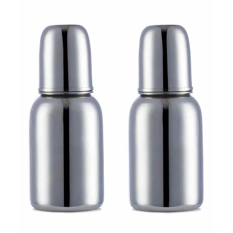 VParents Bullet Stainless Steel Feeding Bottle Pack of 2 – 200 ml