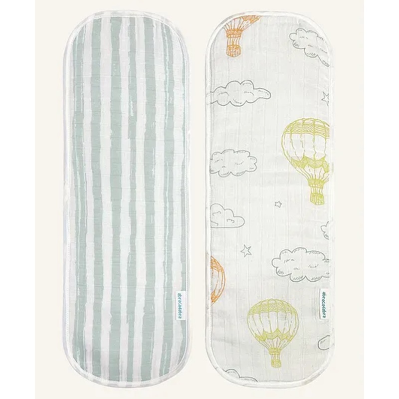 Abracadabra Muslin Burp pad – Hot Air Balloon