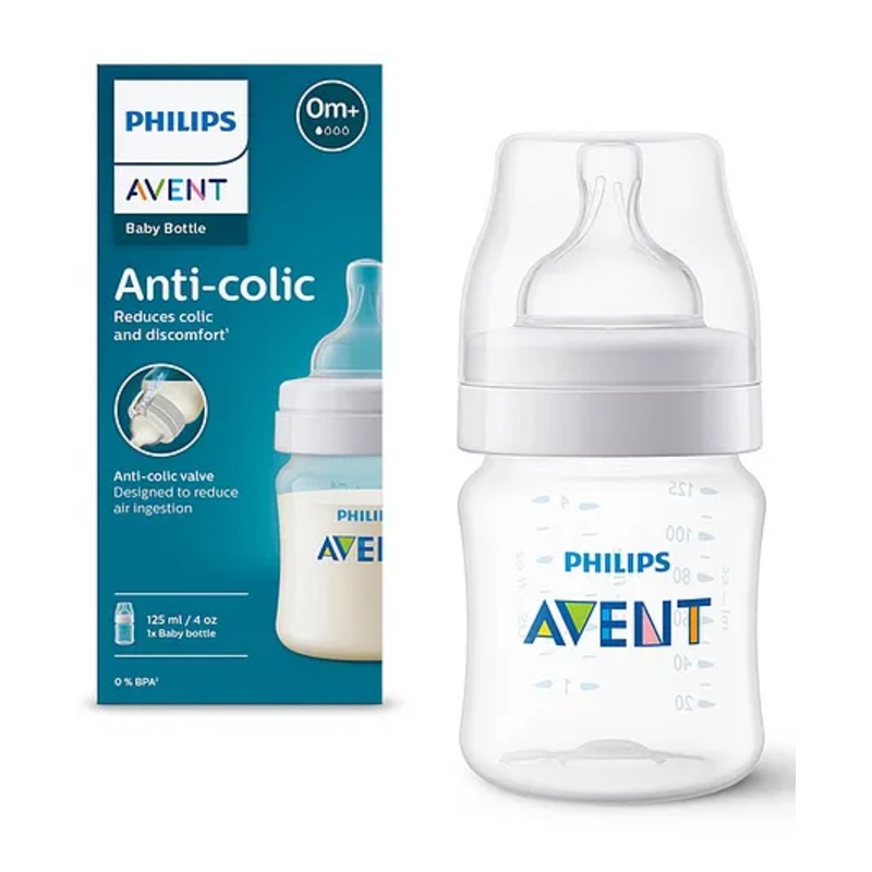 Avent Classic Anti Colic Bottle I Ideal for 0 Month+ I New Born Flow I BPA Free – 125 ml