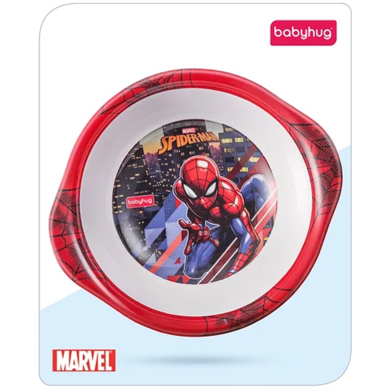 Babyhug Marvel Feeding Bowl With Handle Spiderman Theme Multicolor – 380 ml