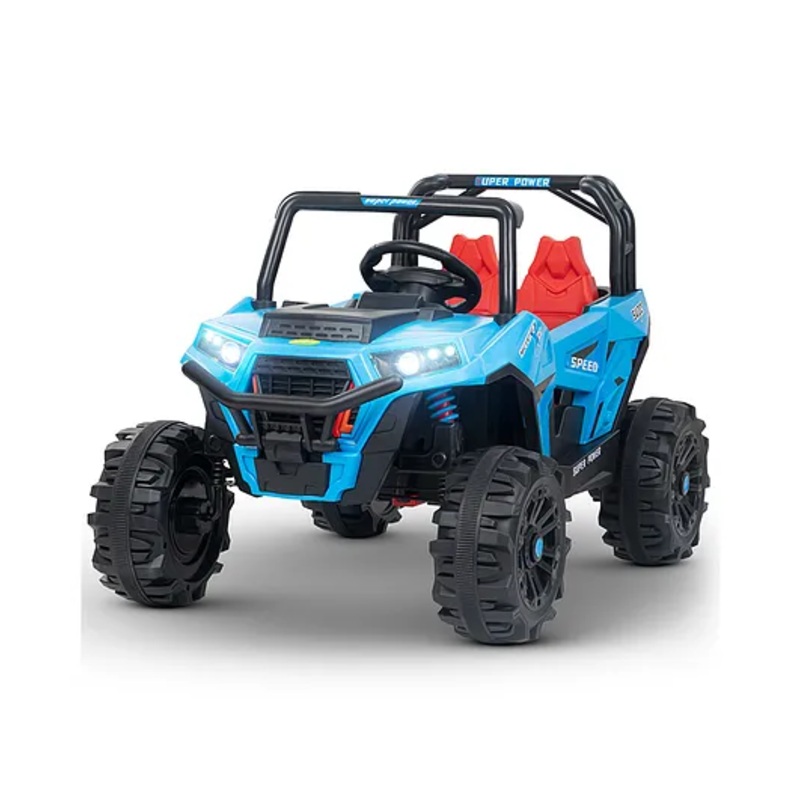 Baybee Derak UTV Battery Operated Jeep for Kids, Ride on Toy Baby Car with Music & Light, Kids Jeep Battery Car, Spring Suspension Electric Jeep Car for Kids (Blue)
