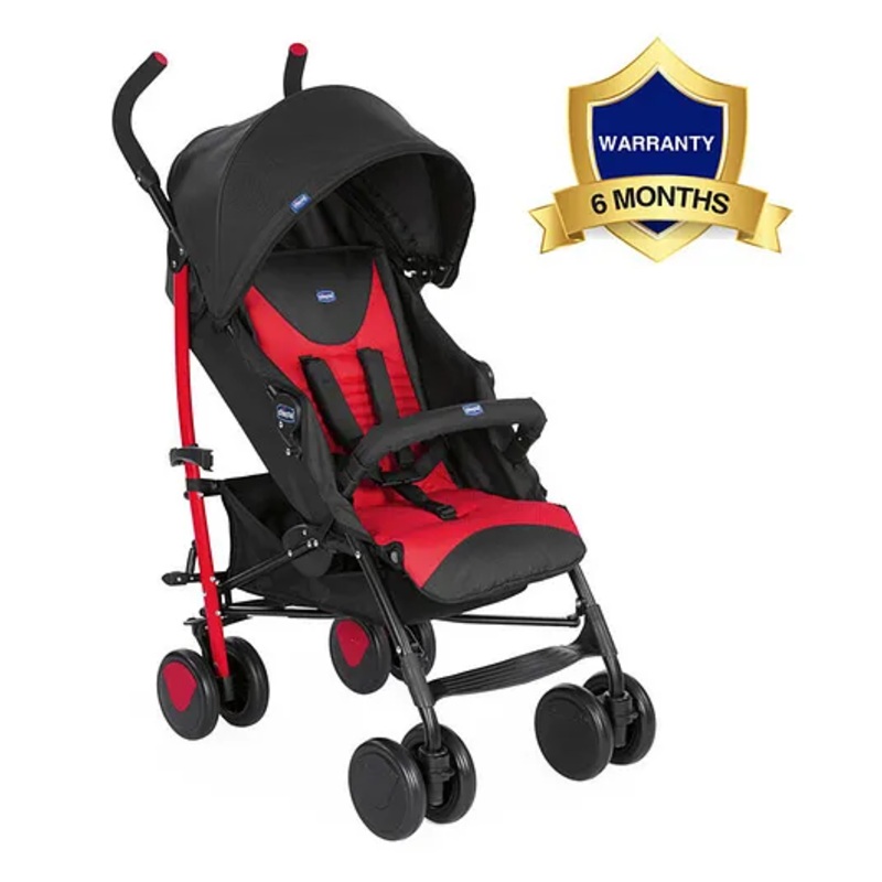 Chicco New Echo Stroller With Bumper Bar Scarlet – Red & Black