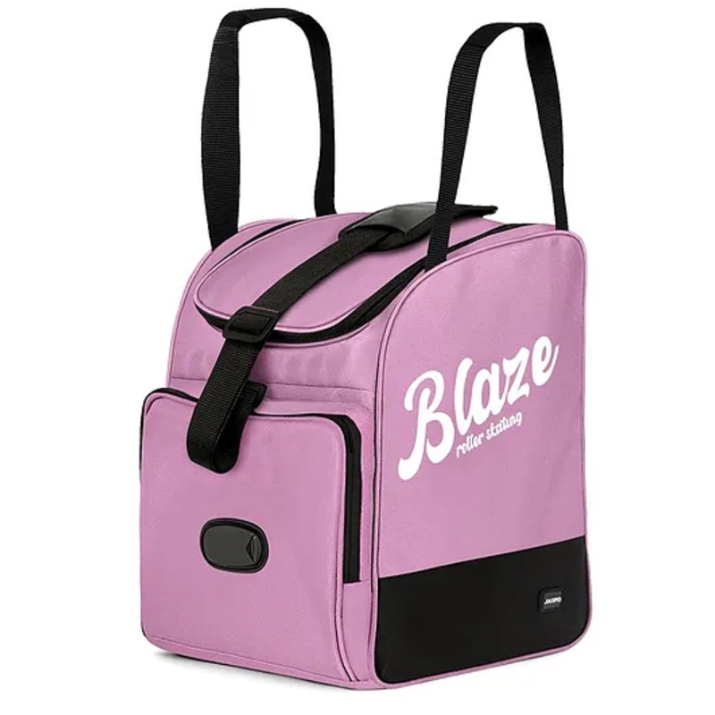 JASPO Exceed Skating Bag  Waterproof Padded Polyester with Engraved TPU Print, Heavy-Duty Straps | 2 Spacious Compartments & Side Shoe Pocket (Blaze, Lavender)
