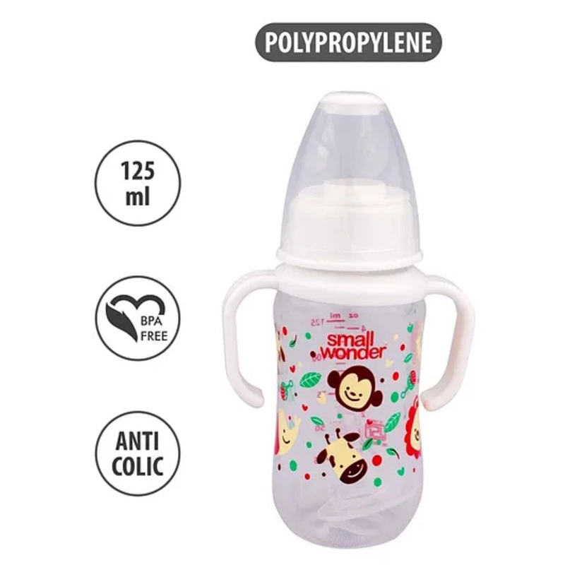 Small Wonder Twin Handle Feeding Bottle White – 125 ml