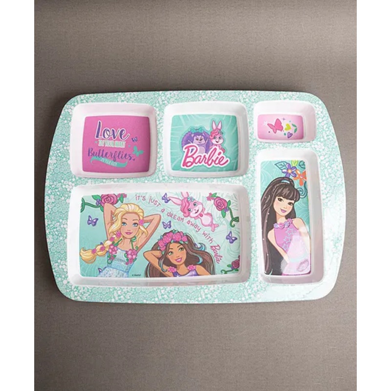 Superware Melamine Kids  5 Section Plate – Barbie Butterfly