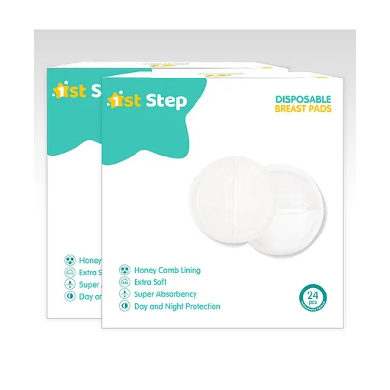 1st Step Honey Comb Lining Super Absorbent Disposable Breast Pads Nursing Breast Pads – 48 Count