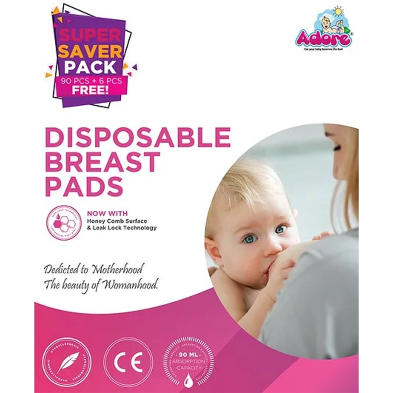 Adore Disposable Breast Pads – 96 Pieces