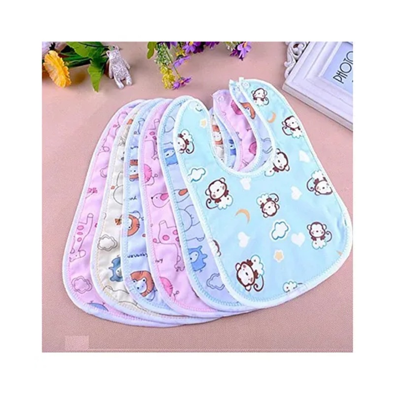 BabyGo Waterproof Baby Apron with Bib Pack Of 6 – Multicolor