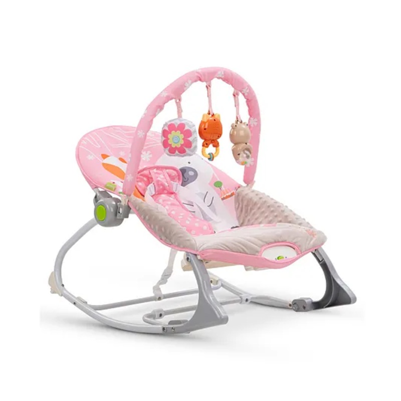 Baybee Bella 2 in 1 Baby Rocker and Bouncer for Newborn with Adjustable Seat, Calming Vibrations, Hanging Toys & Music (Pink)