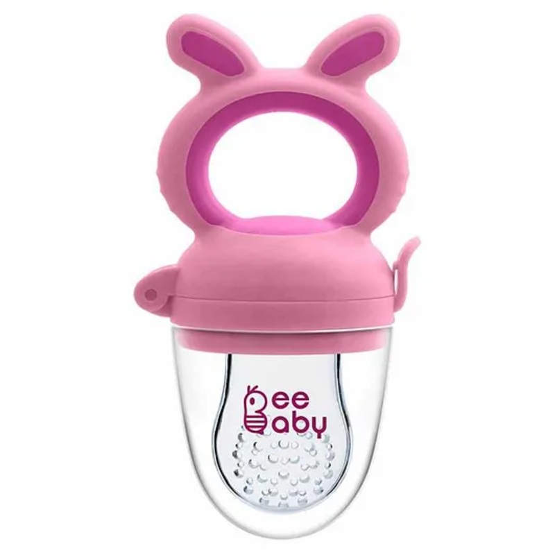 Beebaby Chewy Food & Fruit Silicone Nibbler – Pink