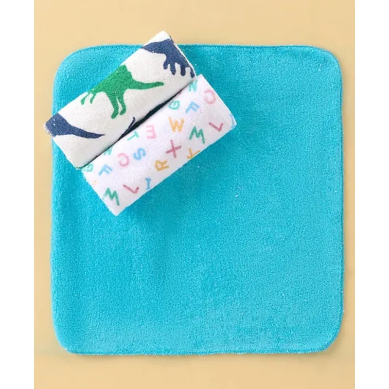 Ben Benny Terry Wash Cloth All Over Print and Solid L 26 x B 26 cm – Dark Blue