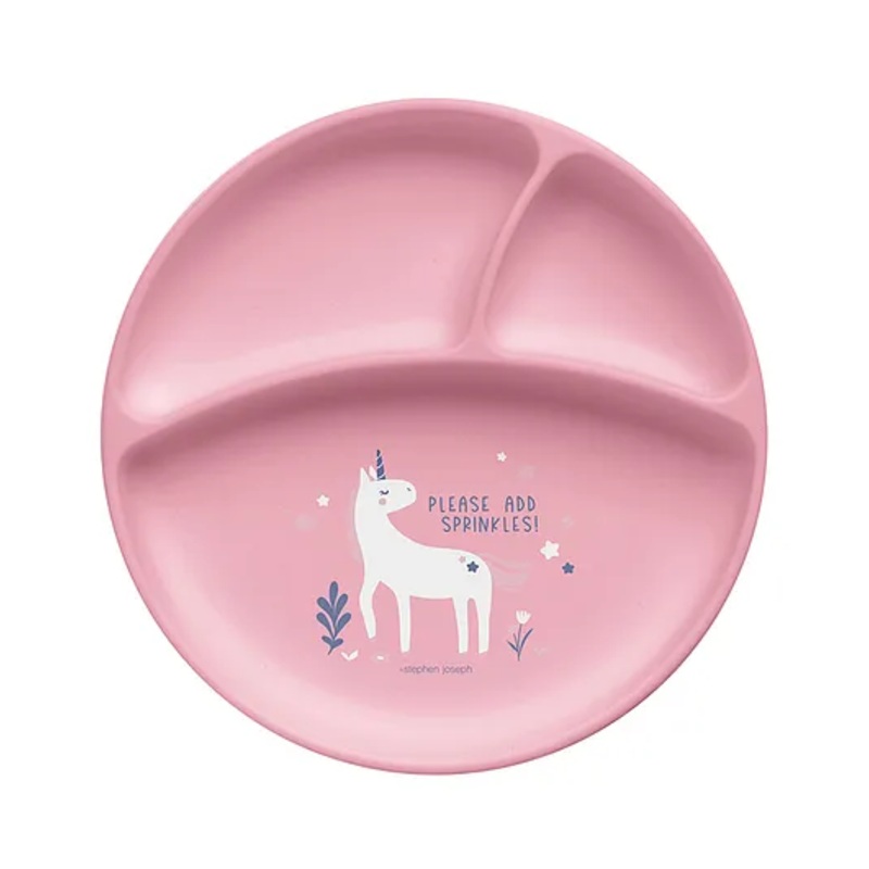 Stephen Joseph Silicone Baby Plate Unicorn – Pink