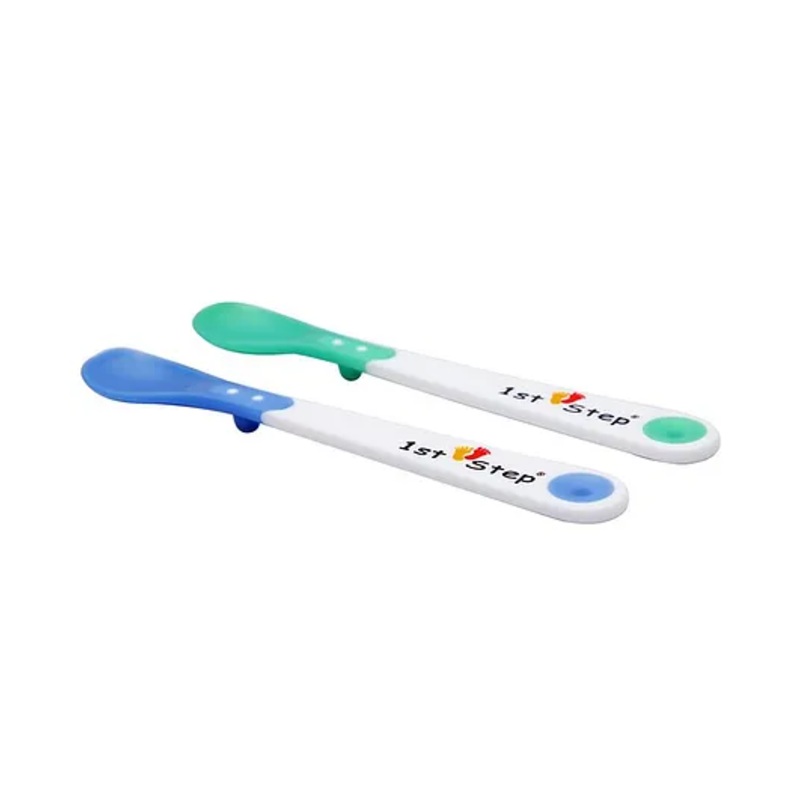 1st Step BPA Free Heat Sensitive Spoon Blue And Green – Pack Of 2