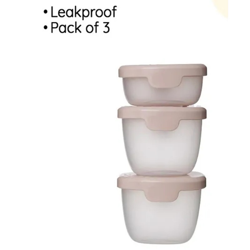 b.box Portable Snack Tubs- Pack of 3- Berry Pink