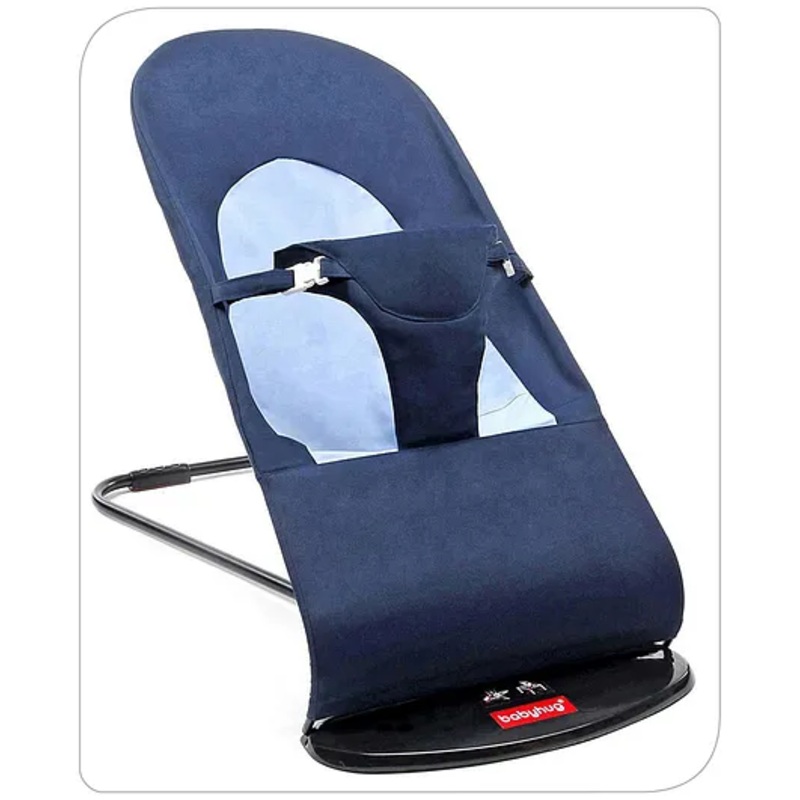 Babyhug Light weight Baby Bouncer with Safety Harness – Navy Blue