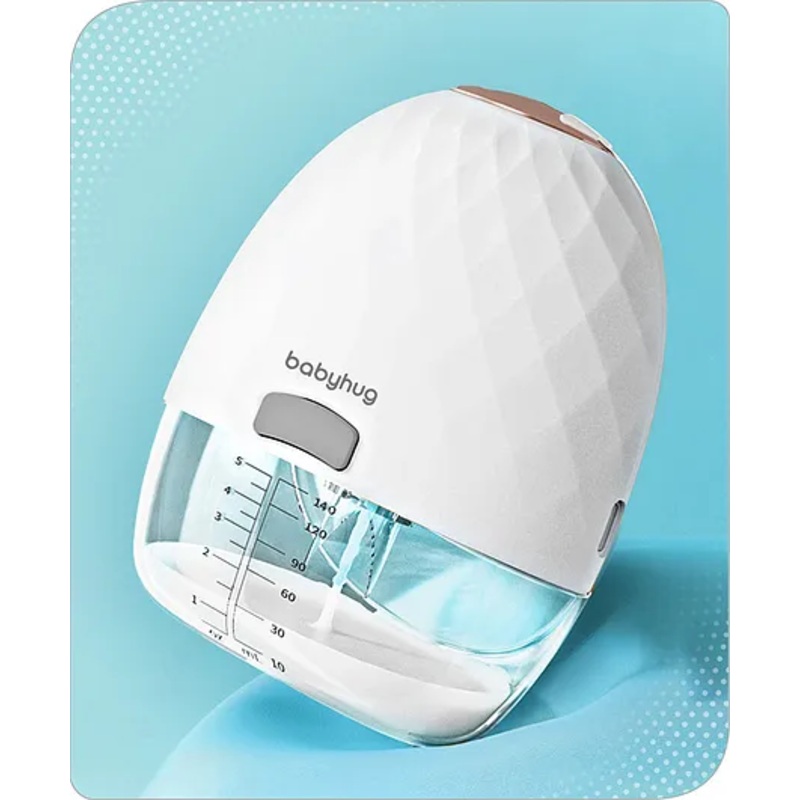 Babyhug Wearable breast Pump| 1500 mAh Rechareable Battery| Type C USB| 4 Operating Modes| 9 Suction Levels in each Mode| Silent Operation| Anti Flowback| USB Charging| 140 degree wide coverage| Discreet Fit – White