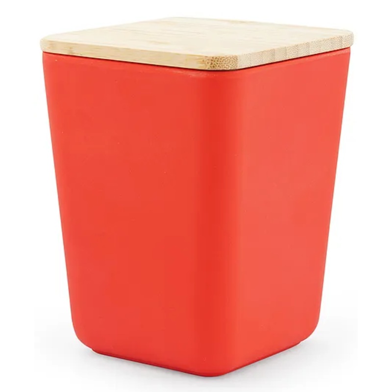 Earthism Eco-Friendly Bamboo Fibre Canister – Red