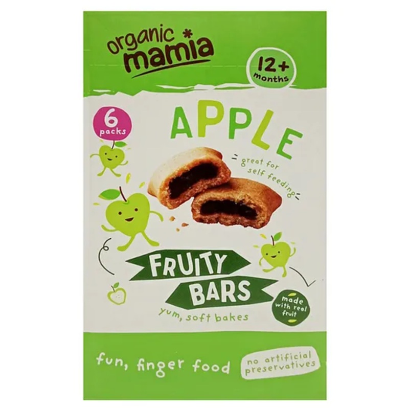 Organix  Mamia Fruity Bars, Apple (12m+) – 120g (6x20g)