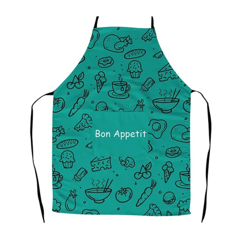 Right Gifting Satin Apron For Kids With Centre Pocket & Adjustable Waist – Grey