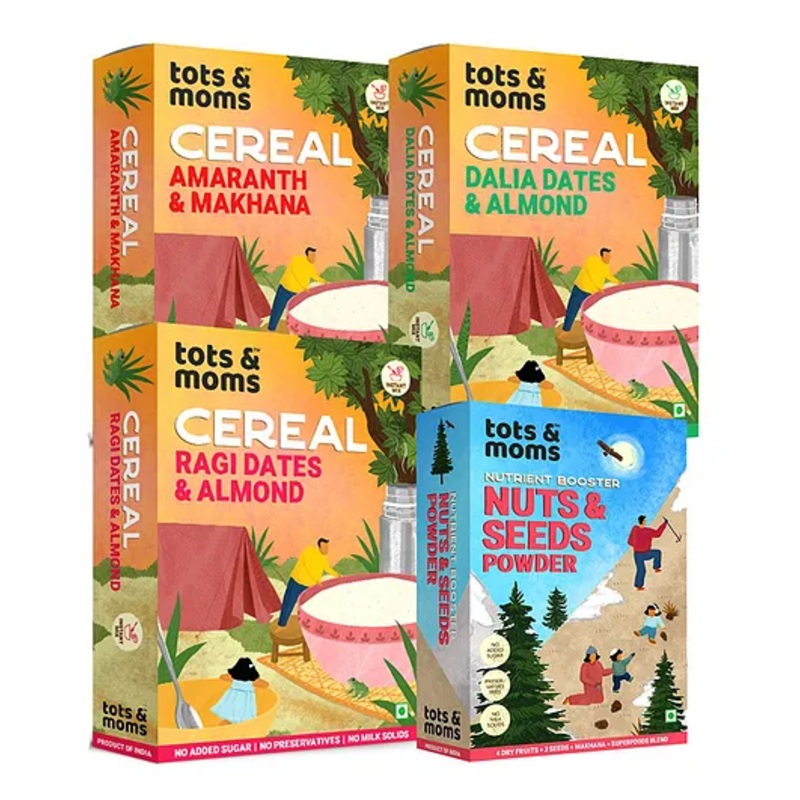 Tots & Moms Foods Travel Foods Combo Pack of 4 – 200 gm, 100 gm