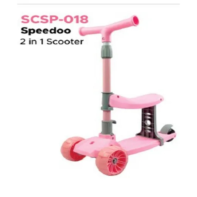 Zyamalox 2-in-1 Kick Scooter with Removable Seat for Kids: Ideal for Toddlers, Boys, and Girls, Great for Outdoor Fun (Pink)