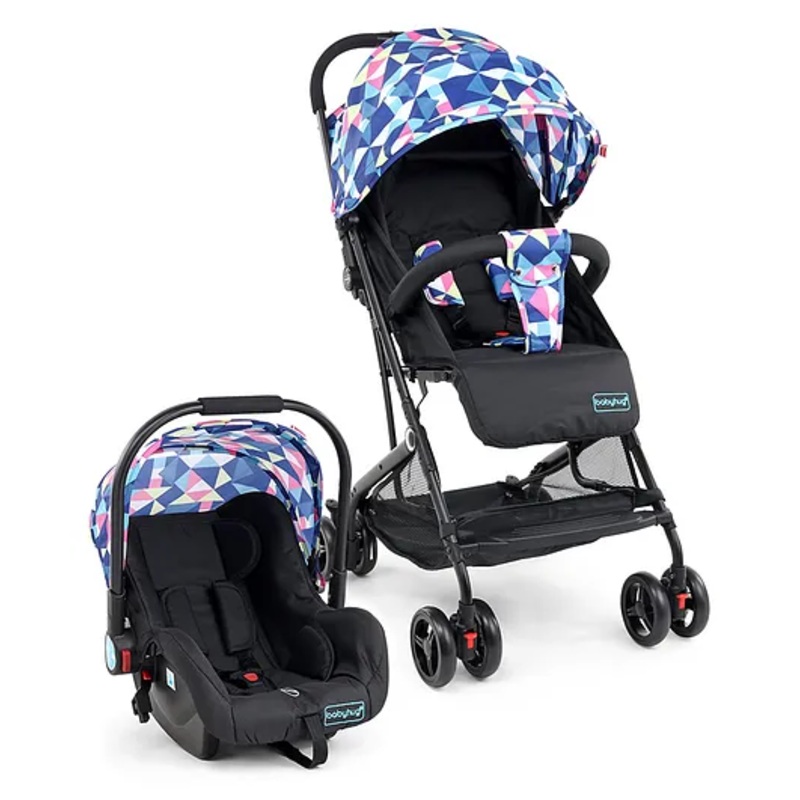 Babyhug Opera Travel System – Black Pink Blue