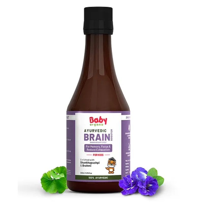 Babyorgano Ayurvedic Shankhpushpi, Brahmi Brain Booster Syrup – 200 ml