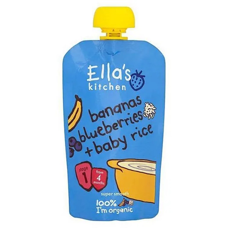 Ellas Kitchen Bananas Blueberries + Baby Rice – 120g