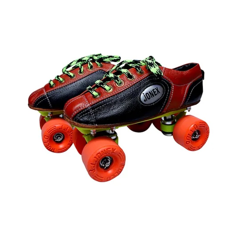 JJ Jonex Fix Body Quad Shoe Rollo Rubber Skates With Bag Size Senior 10 Uk – Red