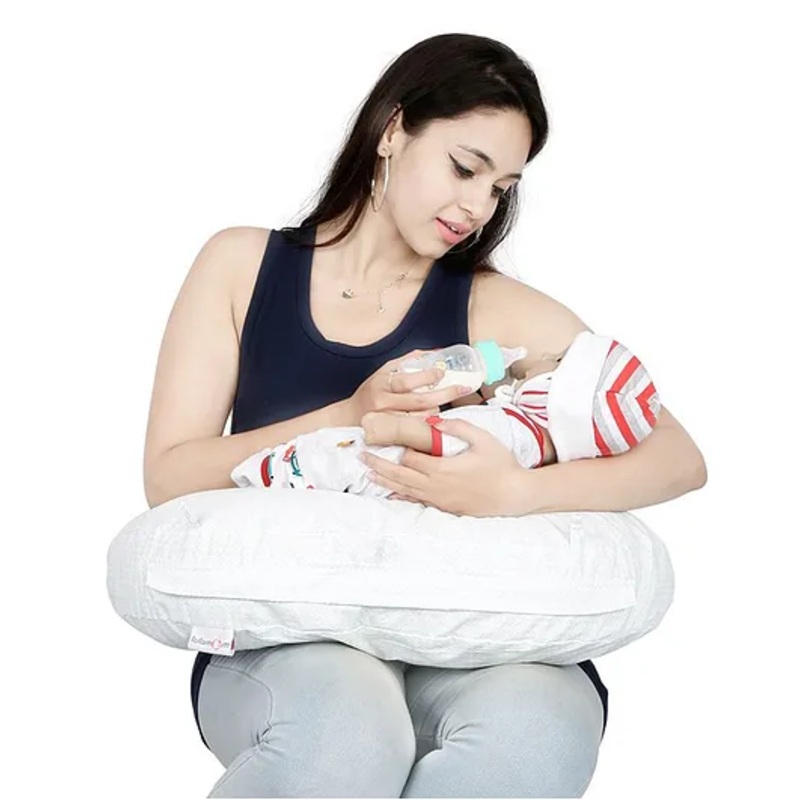 Lulamom Allergen Protected Nursing & Cover Pillow Printed – White
