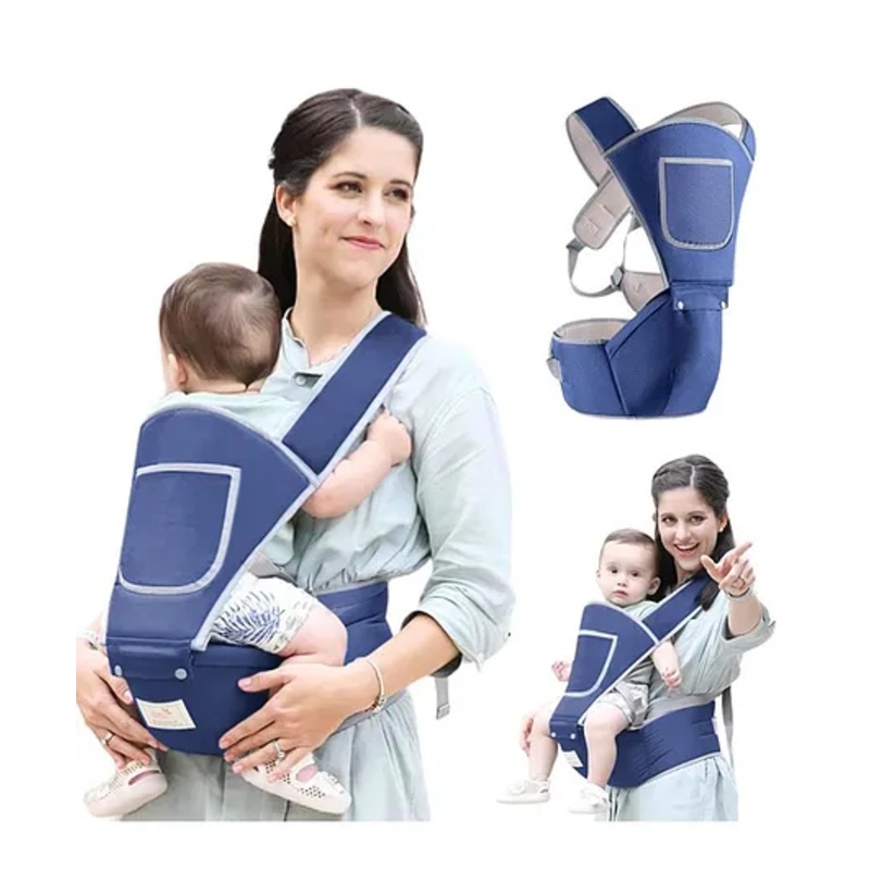 OBABY Carrier Hip Seat Adjustable, Comfortable, Lightweight, Soft Lumbar Support, Stylish Cotton with 5 Carry Positions 0 to 36 Months