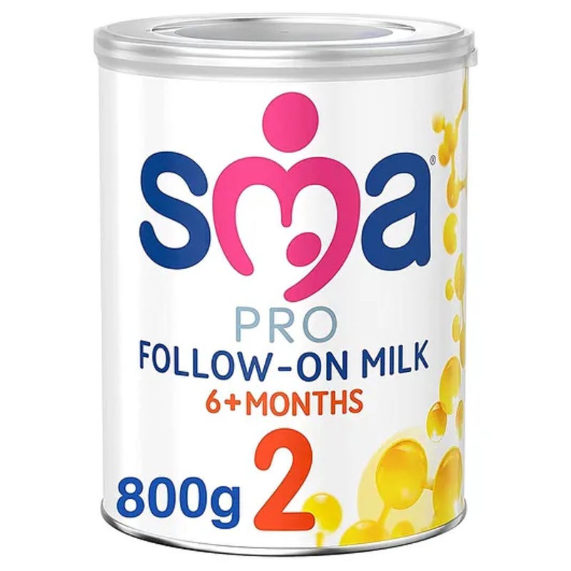 SMA PRO Stage 2 Follow-On Milk Formula 800g  Whey Protein, DHA, Iron-Enriched, 6+ Months Baby Nutrition