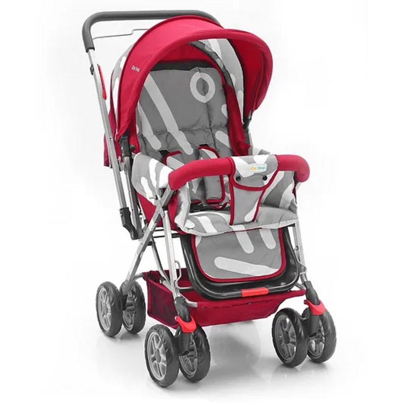 1 st Step Pram with Reversible Handle – Red