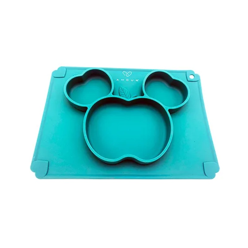 Amour Silicone Grip Self Feeding Suction Dish – Green
