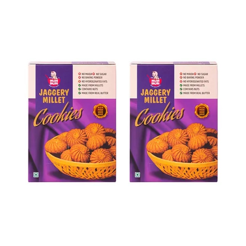 Daily Numnum Jaggery Millet Cookies  Pack of 2 – 150 g Each