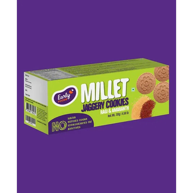 Early Foods Ragi & Amaranth Jaggery Cookies 130g