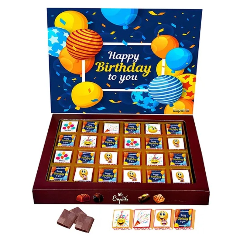 Expelite Happy Birthday Printed Chocolate Box – 500 gm