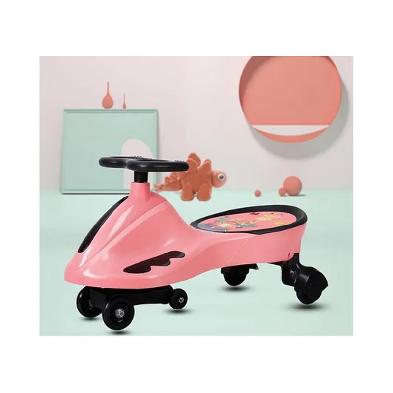 JoyRide Carnival Premium Swing Car Ride on for kids, Magic car for Boys & Girls 1+ years Rideons & Wagons Non Battery Operated Ride On- Pink