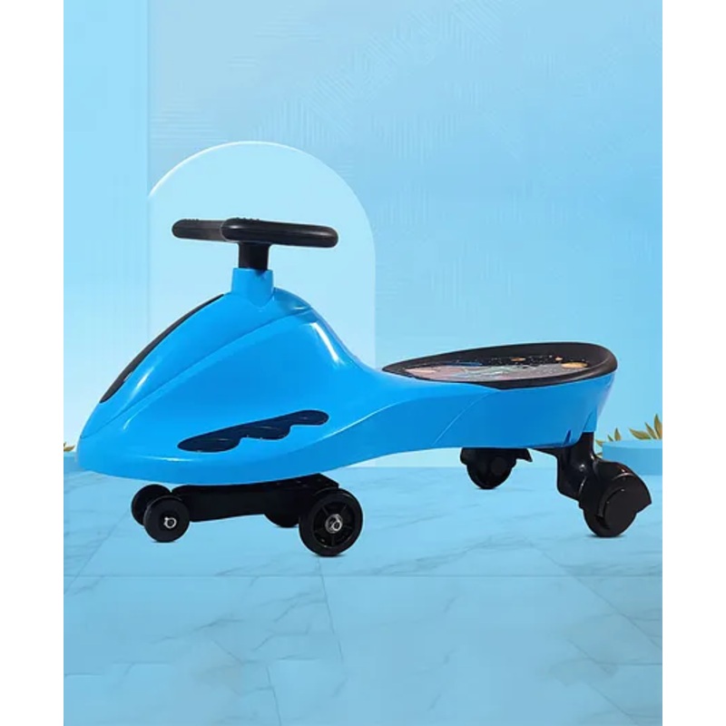 Kidsmate Drift Swing Car for Kids – Ride-On Toy with PU Wheels, Non-Slip Pedals, and 360 Rotating Steering For Easy Navigate the Car for Ages 3 and Up -Blue